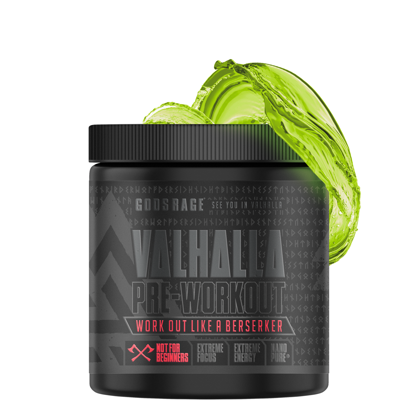 Valhalla Pre-Workout · Sour Apple Rings · 400g